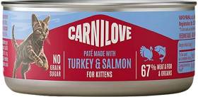 Carnilove Kitten Adult Turkey&Salmon Pate Mokra Karma z indykiem i łososiem 100g