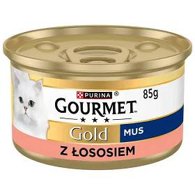 Gourmet Gold Kot Mokra Karma z łososiem (mus) 85g