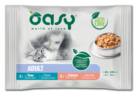 Oasy Lifestage Adult Mokra Karma z rybami dla kota 4x85g MULTIPACK WYPRZEDAŻ