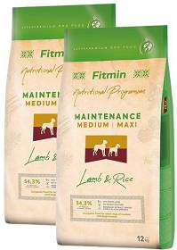 Fitmin Pies Medium/Maxi Lamb & Rice Sucha Karma z jagnięciną 2x12kg DWU-PAK