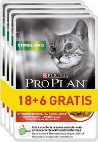 Pro Plan Kot Sterilised Mokra Karma z wołowiną 24x85g (18+6 GRATIS )