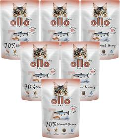 Ollo nr 7 Salmon&Shrimp Mokra Karma z łososiem i krewetkami dla kota 12x85g PAKIET