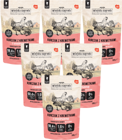 Wiejska Zagroda Mokra Karma Hipoalergiczna z kurczakiem i krewetkami dla kota 12x100g SASZETKA PAKIET