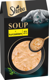 Sheba Kot Soup Mokra Karma z kurczakiem 4x40g