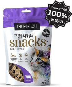 Dr Malou Freeze Dried Liofilizowane Przysmai z wołowiną dla kota 50g