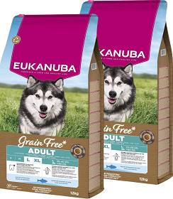 Eukanuba Pies Grain Free Adult Large & Extra Large Ocean Fish Sucha Karma z rybami ocenicznymi 2x12kg DWU-PAK