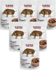 John Dog for Cats Lapé Wild Boar in Broth Mokra Karma z dziczyzną dla kota 10x100g PAKIET