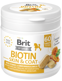 Brit Vitamin Biotin Skin&Coat Care Suplement witaminowy dla psa 120g (60tab)