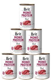 Brit Mono Protein Pies Beef Mokra Karma z wołowiną 6x400g PAKIET