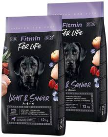 Fitmin Pies For Life Light & Senior Adult Sucha Karma 2x12kg DWU-PAK