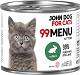 John Dog for Cats 99 MENU Adult Rabbit Mokra Karma z królikiem dla kociąt 200g