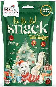 Syta Micha Ho Ho Ho Snack with Reindeer Przysmak z reniferem dla psa 80g  EDYCJA ŚWIĄTECZNA