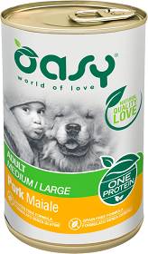 Oasy One Protein Adult Medium/Large Pork Mokra Karma z wieprzowiną dla psa 400g