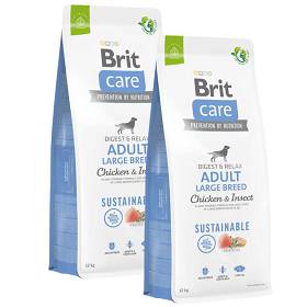 Brit Care Sustainable Pies Adult Large Chicken&Insect Sucha Karma 2x12kg DWU-PAK [Data ważności: 18.07.2024]
