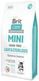 Brit Care Grain Free Pies MINI Light & Sterilised Rabbit & Salmon Sucha Karma z królikiem i łososiem 7kg