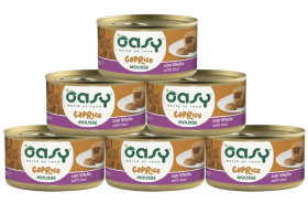 Oasy Caprice Mousse with Veal Mokra Karma z cielęciną dla kota 6x85g PAKIET