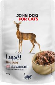John Dog for Cats Lapé Deer in Broth Mokra Karma z sarną w sosie dla kota 100g
