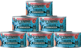 Łapsie Adult Mokra Karma z tuńczykiem i łososiem dla kota 12x80g PAKIET