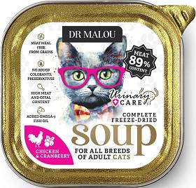 Dr Malou Urinary  Freeze Dried Soup Liofilizowana Karma z kurczakiem i żurawiną dla kota 12g