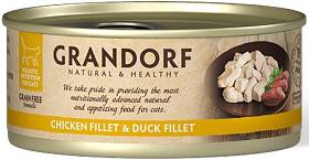 Grandorf Adult Chicken&Duck Fillet Mokra Karma z kurczakiem i kaczką w sosie dla kota 70g