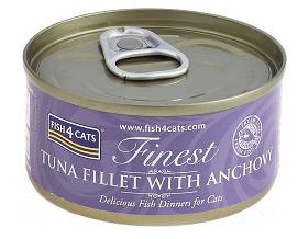 Fish4Cats Kot Filety Tuńczyka z Anchois Mokra karma 70g