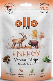 Ollo Air-Dried Dried Energy Venison Strips Przysmaki z dziczyzną dla psa 80g