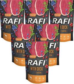 Rafi Pies with Duck Mokra Karma z kaczką, borówką i żurawiną 10x500g (saszetka)