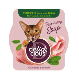 Delickcious Chicken Soup with Ham Mokra Karma z kurczakiem dla kota 80g