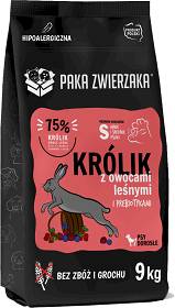 Paka Zwierzaka Seventh Heaven Pies Adult Sucha Karma z królikiem i owocami leśnymi 9kg