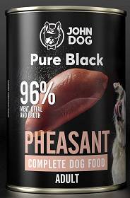 John Dog Pure Black Adult Pheasant Mokra Karma z bażantem dla psa 400g