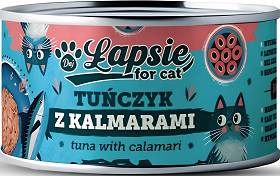 Łapsie Adult Mokra Karma z tuńczykiem i kalmarami dla kota 80g