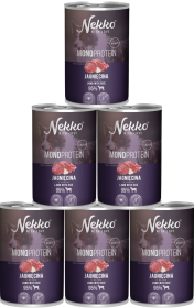 Nekko Monoprotein Adult Mokra Karma z jagnięciną dla psa 12x400g PAKIET