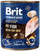 Brit Premium by Nature Pies Fish with Fish Skin Mokra karma z rybą 800g
