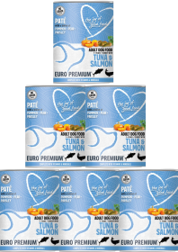 Euro Premium Pate Adult Tuna&Salmon Mokra Karma z tuńczykiem i łososiem dla psa 6x400g PAKIET
