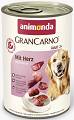 Animonda Pies GranCarno Adult Mokra Karma z wołowiną i sercami 400g