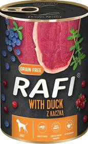 Rafi Pies with Duck Mokra Karma z kaczką, borówką i żurawiną 400g
