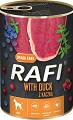 Rafi Pies with Duck Mokra Karma z kaczką, borówką i żurawiną 400g