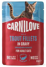 Carnilove Kot Adult Trout Fillets in Gravy Mokra Karma z pstrągiem 85g