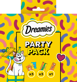 Dreamies Party Pack Snack Box Przysmaki Mix smaków 150g