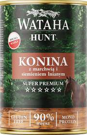 Wataha Hunt Adult Mokra Karma z koniną i siemieniem lnianym dla psa 400g