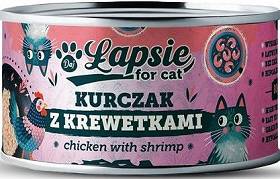 Łapsie Adult Mokra Karma z kurczakiem i krewetkami dla kota 80g