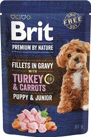 Brit Premium Junior Turkey&Carrot Fillets Mokra Karma z inykiem dla psa 85g (sos)