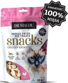 Dr Malou Freeze Dried Liofilizowane Przysmaki z kurczakiem dla kota 50g
