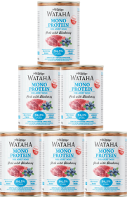 Wataha Mono Adult Pork with Blueberry Mokra Karma z wieprzowiną i borówką dla psa 12x400g PAKIET