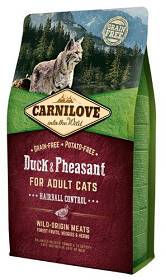 Carnilove Kot Grain Free Duck & Pheasant Hairball Control Sucha Karma z kaczką i bażantem 6kg