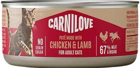 Carnilove Kot Adult Chicken&Lamb Pate Mokra Karma z kurczakiem i jagnięciną 100g