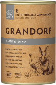 Grandorf Rabbit&Turkey Mokra Karma z królikiem i indykiem dla psa 400g