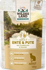 Wildes Land Adult Ente & Pute Mokra Karma z kaczką i indykiem dla kota 100g