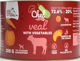 Syta Micha CHEF Veal Karma Mokra z cielęciną dla psa 200g