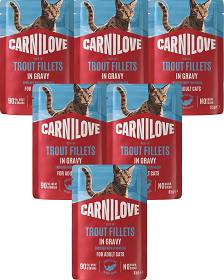 Carnilove Kot Adult Trout Fillets in Gravy Mokra Karma z pstrągiem 12x85g PAKIET